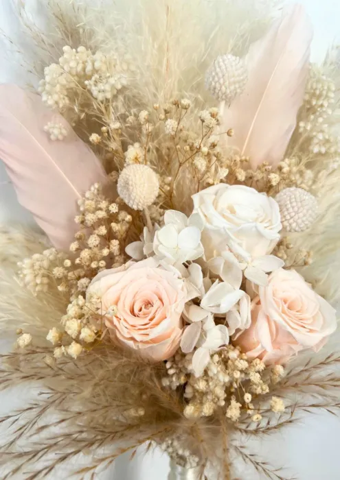 זר כלה Boho pink