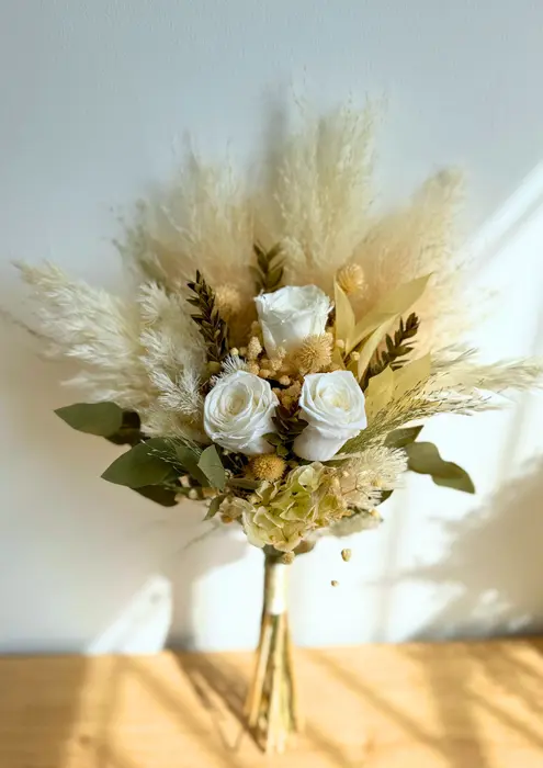 זר כלה classic green