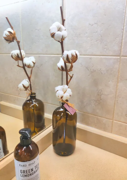 ענף כותנה בכלי חום